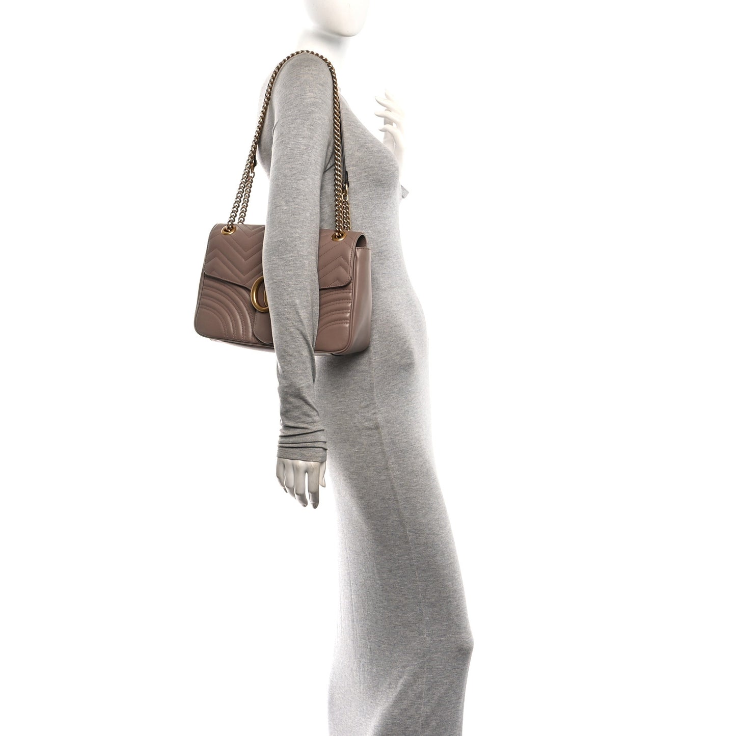 Calfskin Matelasse Medium GG Marmont Shoulder Bag Porcelain Rose