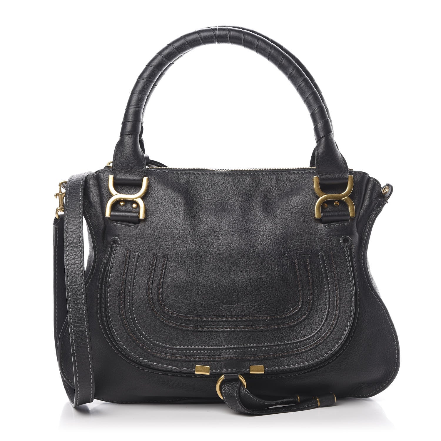 Chloe Calfskin Medium Marcie Satchel Black 1 of 17