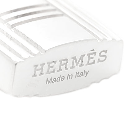 Hermes Sterling Silver Cadenas Kelly Lock Pendant Necklace 4 of 5