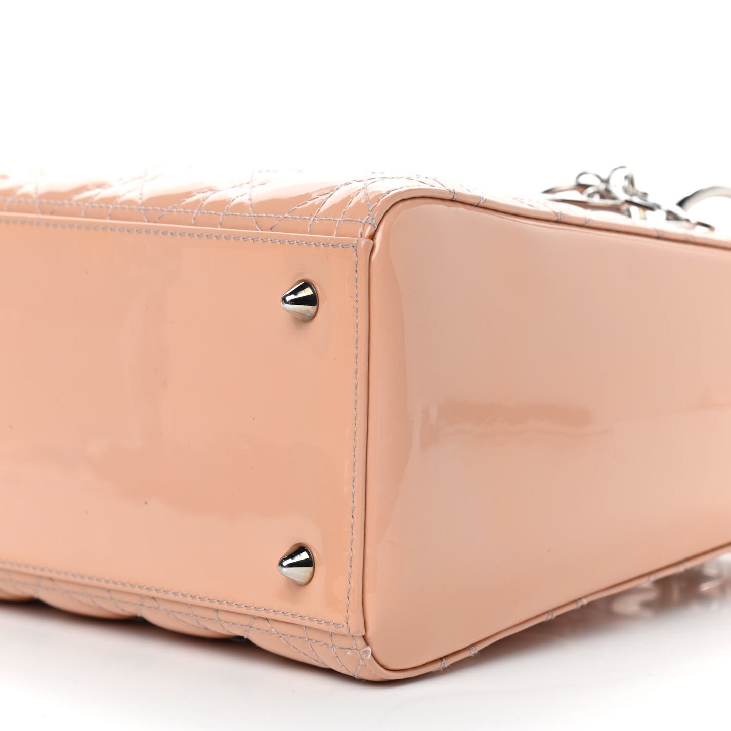Patent Cannage Medium Lady Dior Light Pink
