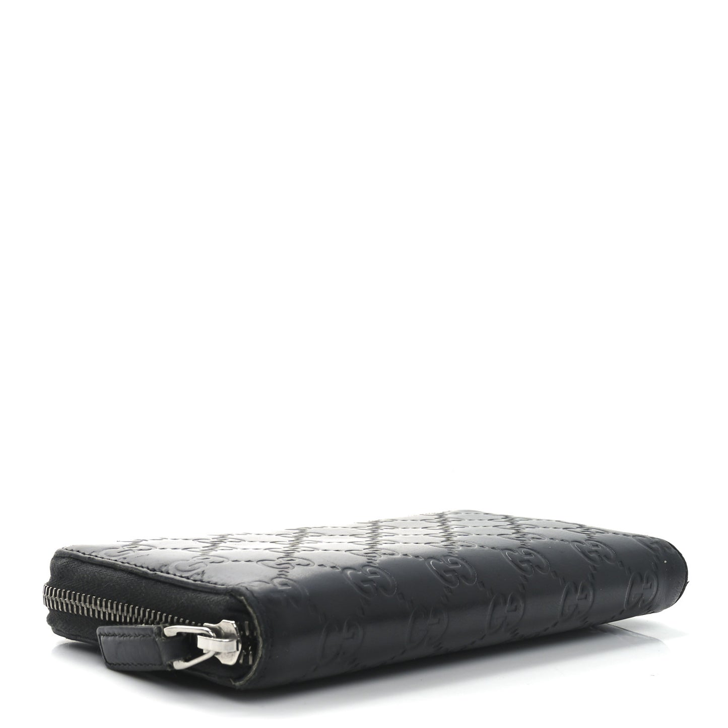 Guccissima Signature Zip Around Organizer Wallet Black