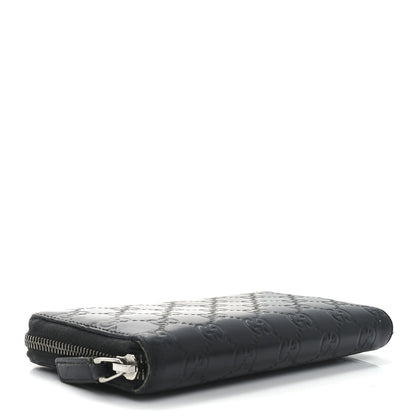 Gucci Guccissima Signature Zip Around Organizer Wallet Black 4 of 8