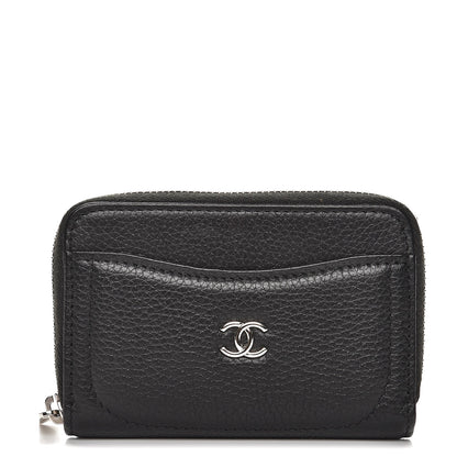 Chanel Caviar Zip Coin Purse Black 1 of 9