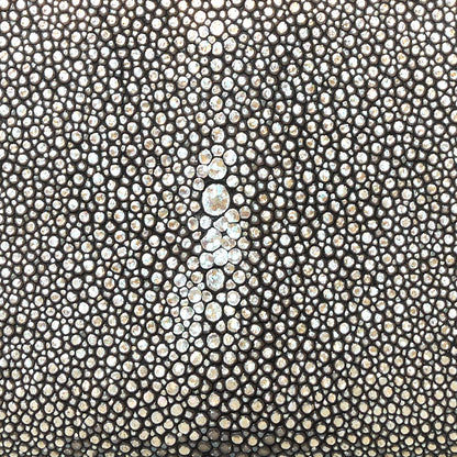 Chanel Metallic Galuchat Stingray Lambskin Boy Gusset Zip Wallet Dark Silver 9 of 11