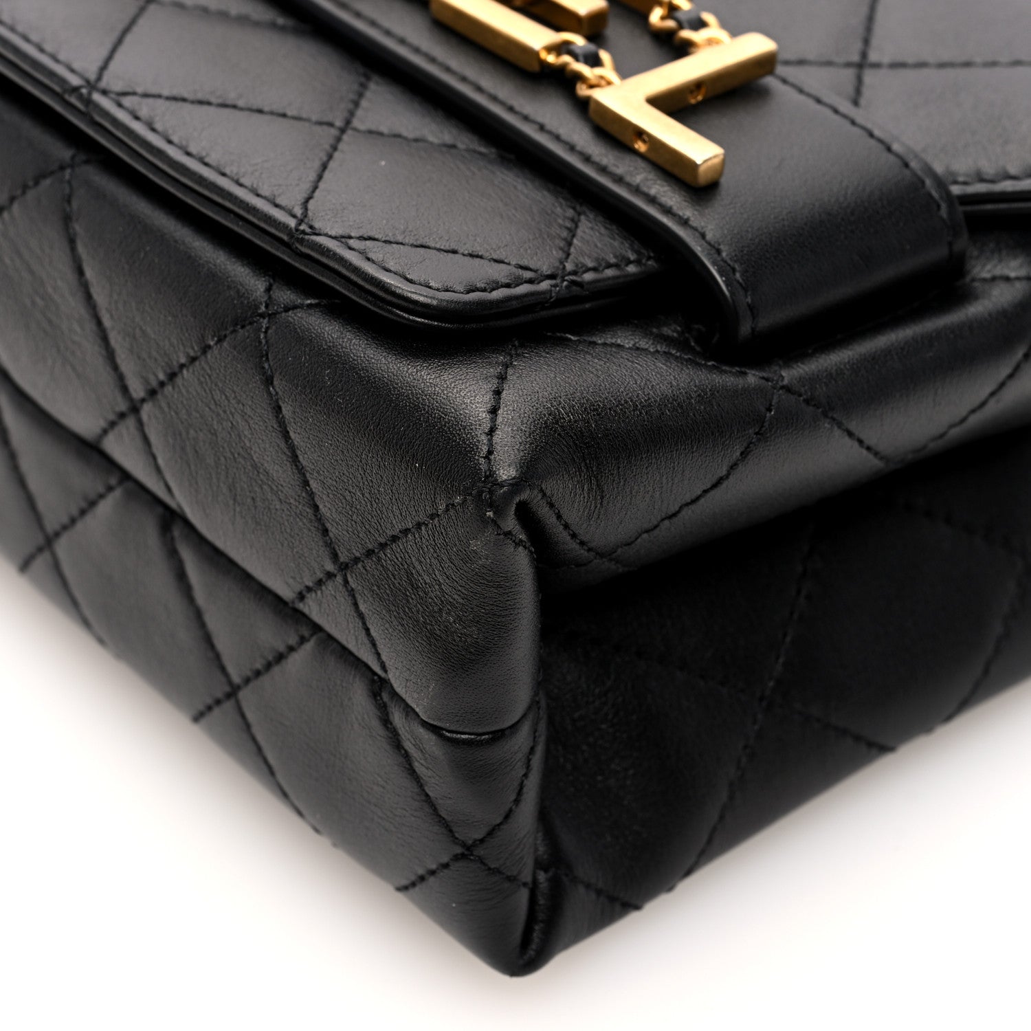 Chanel Calfskin Quilted Enchained Flap Black 10 of 10