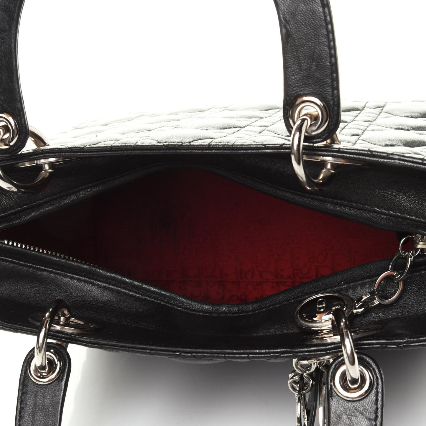 Lambskin Cannage Medium Lady Dior Black