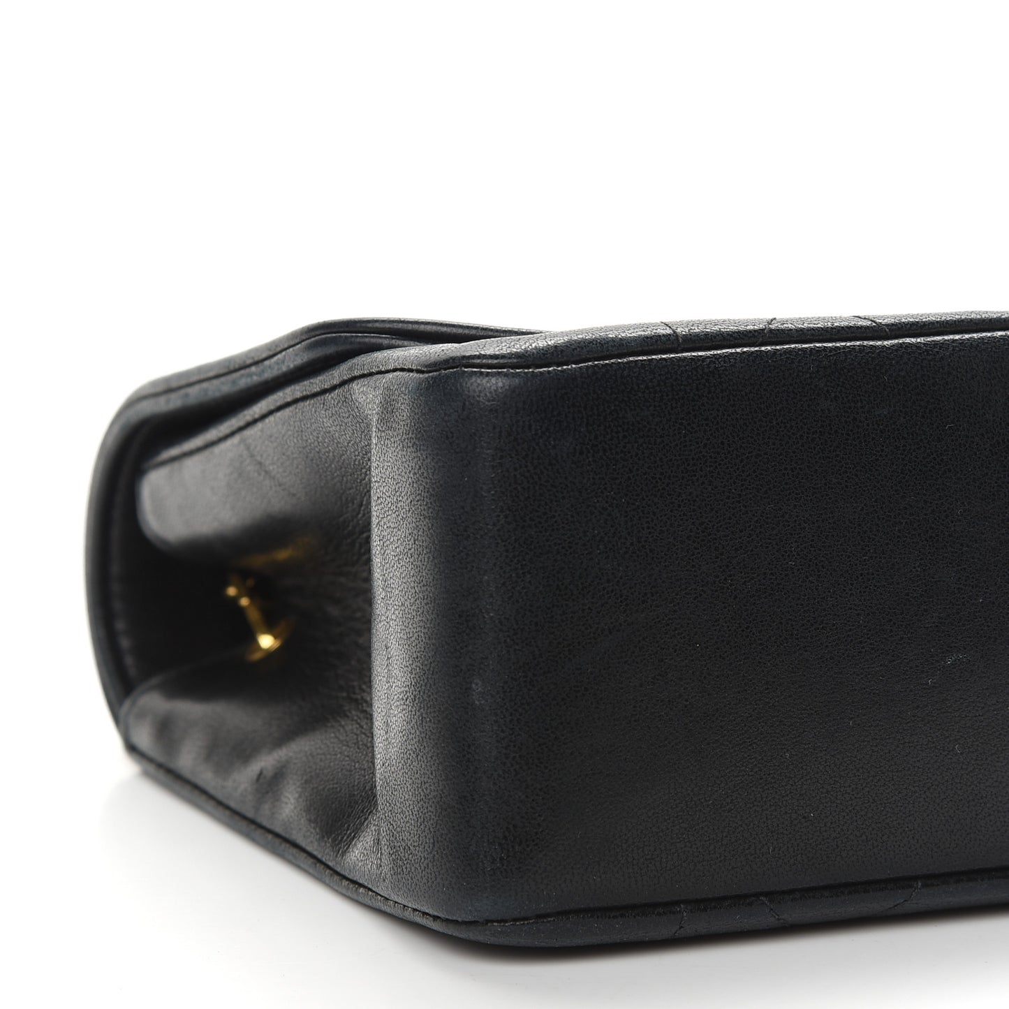 Lambskin Quilted Medium Single Flap Black