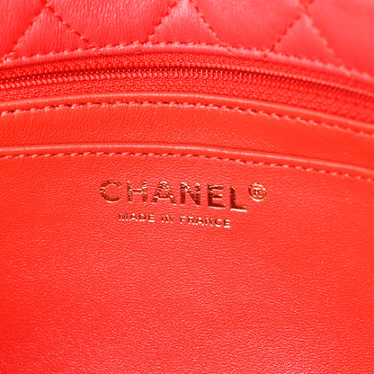 Chanel Shearling Lambskin Quilted Flap Bright Red 6 of 11
