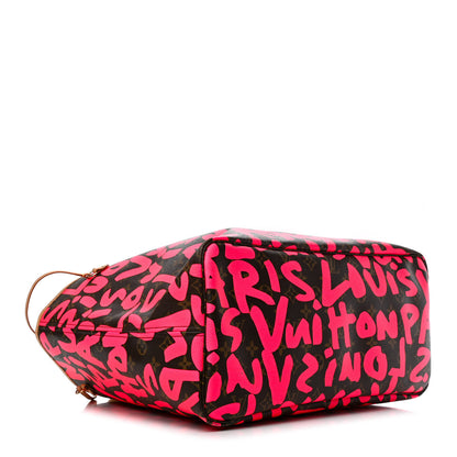 Louis Vuitton Monogram Graffiti Neverfull GM Fuchsia 3 of 4