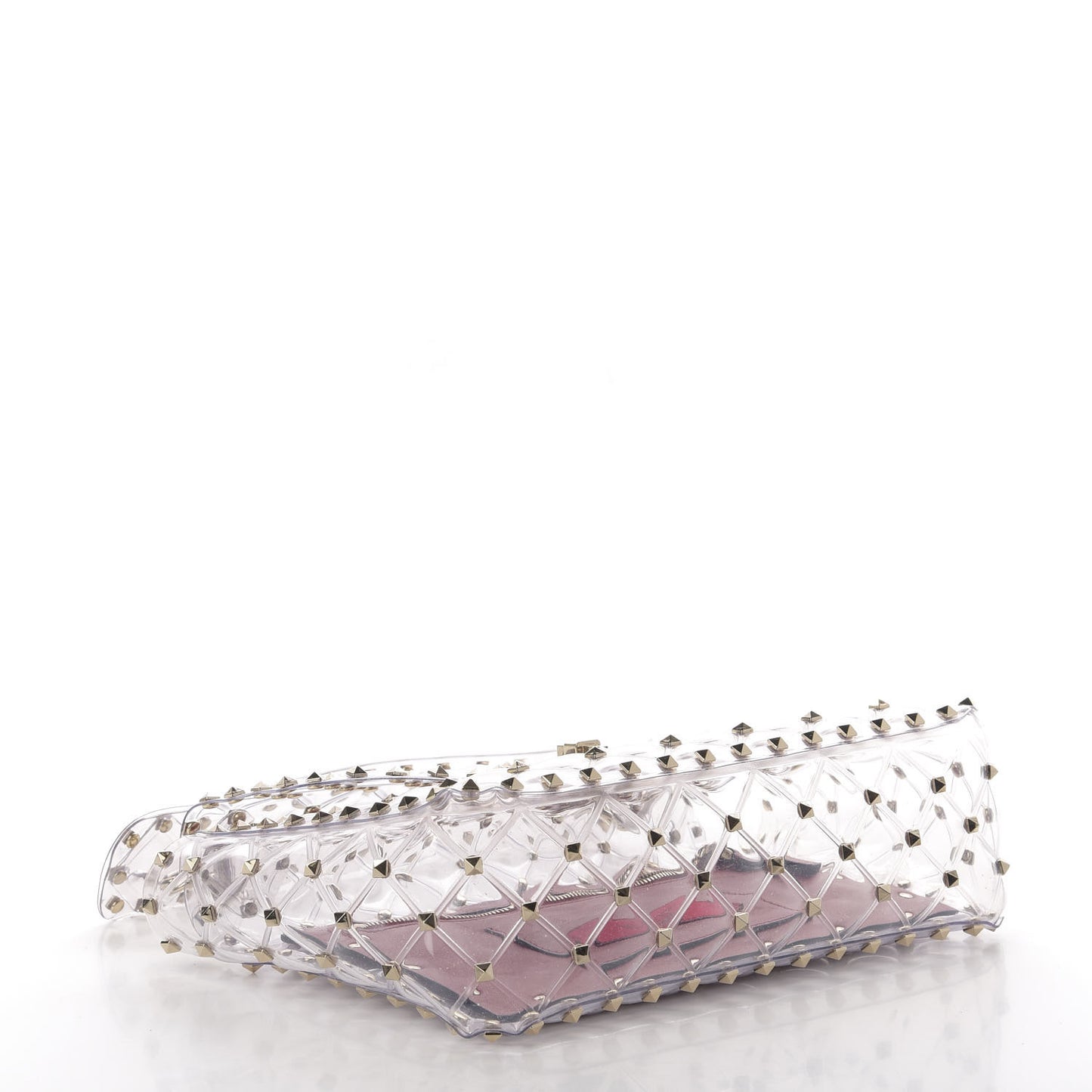 PVC Medium Rockstud Spike Shoulder Bag