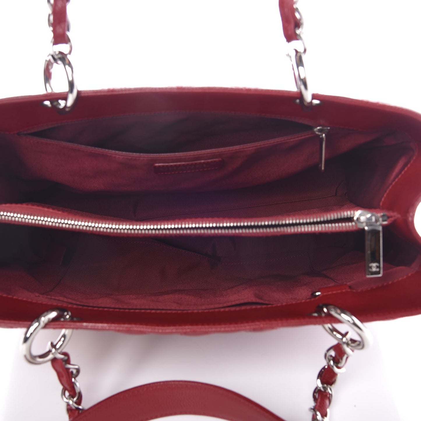 Caviar Quilted Grand Shopping Tote GST Red