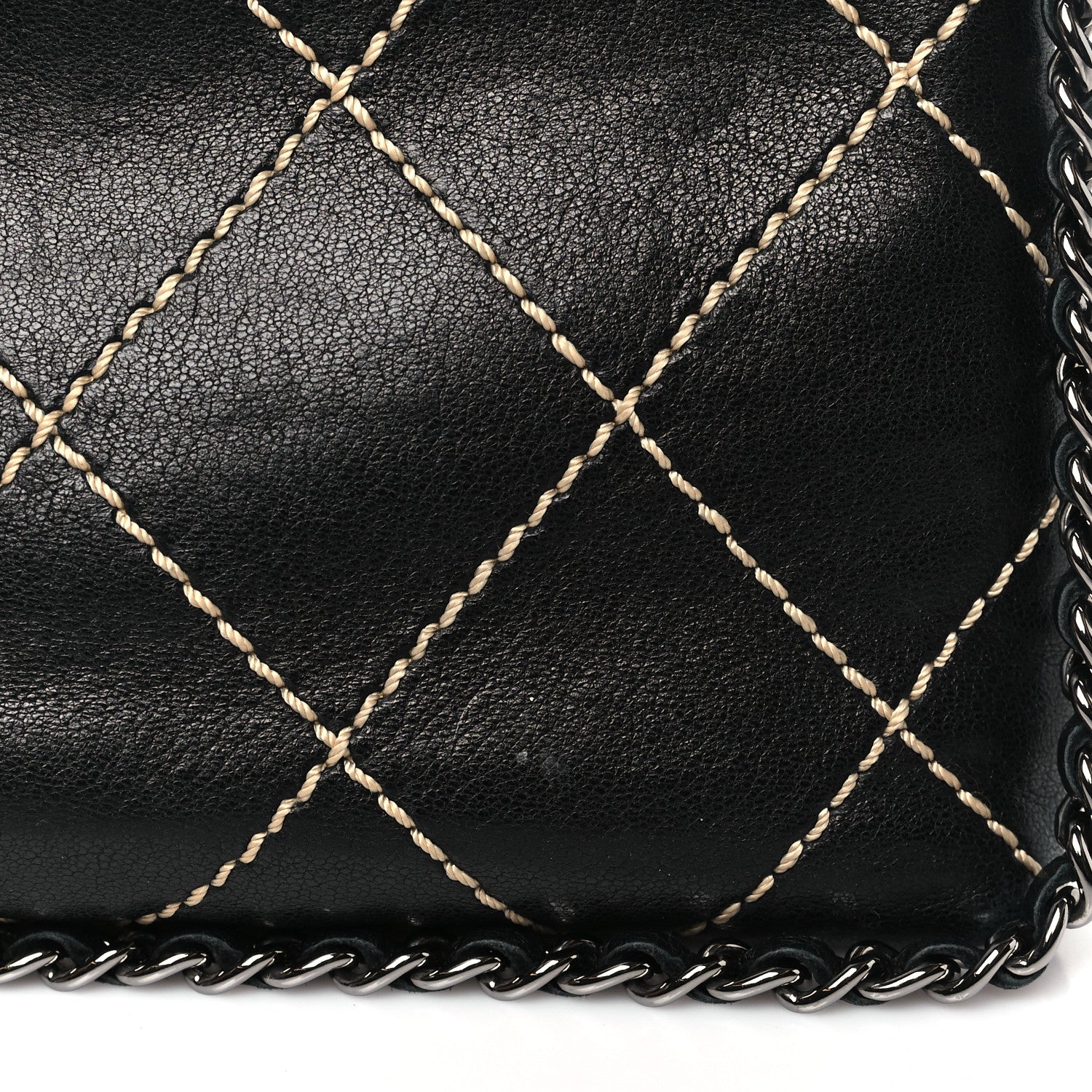 Chanel Lambskin Surpique Stitch Pochette Black 11 of 11