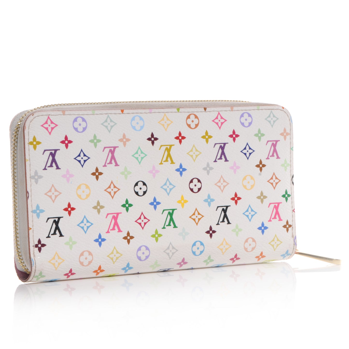 Monogram Multicolor Zippy Wallet White Litchi