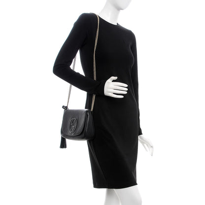 Gucci Pebbled Calfskin Medium Soho Flap Crossbody Black 2 of 7