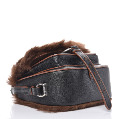 Miu Miu Madras Sheepskin Dahlia Bruciato Black 4 of 7