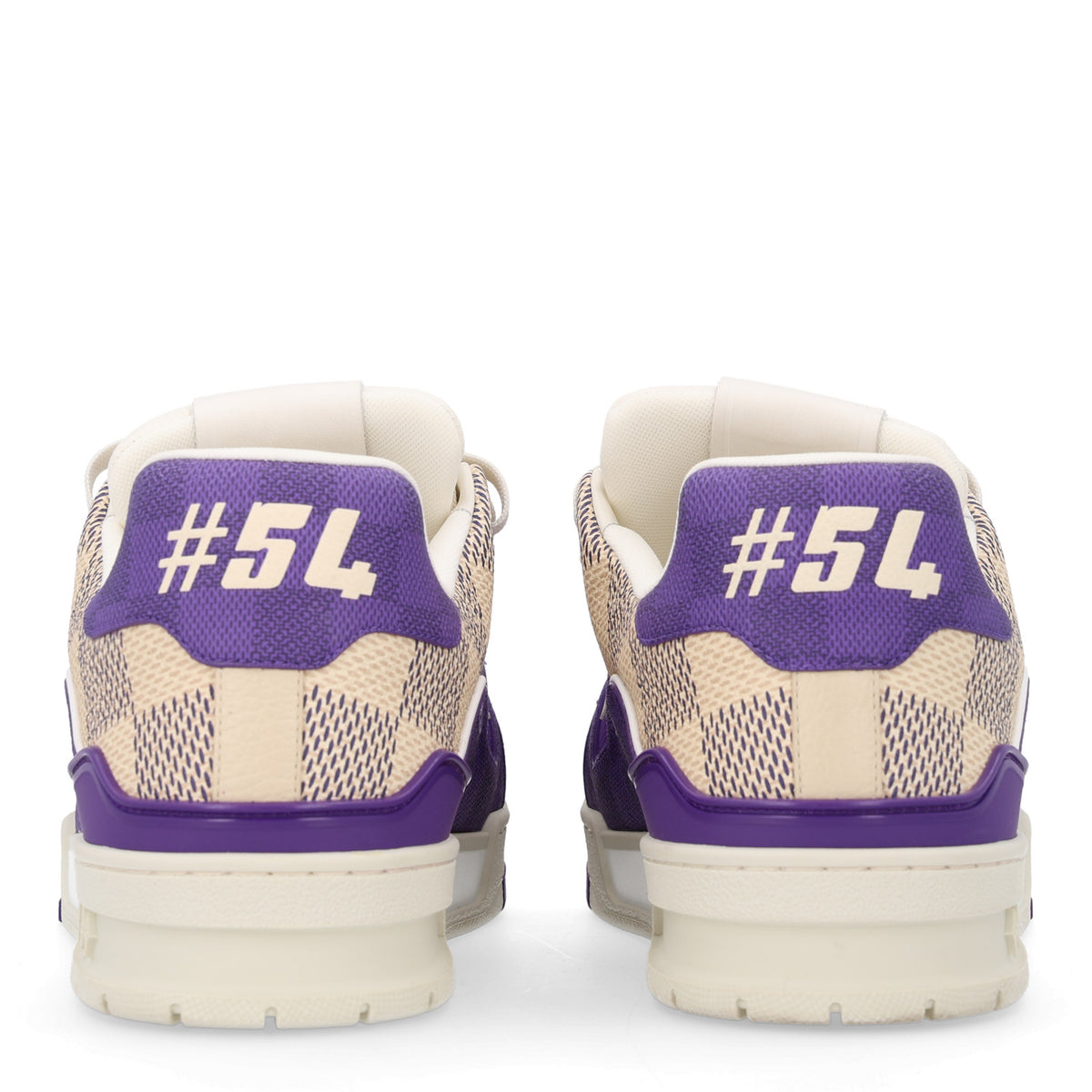 Louis Vuitton Damier Grained Calfskin Monogram Mens LV Trainer Sneakers 10 Purple 9 of 10