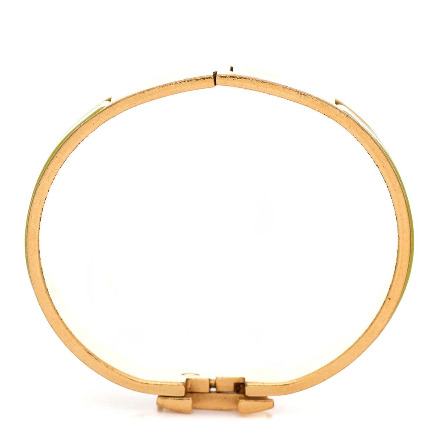 Hermes Enamel Narrow Clic Clac H Bracelet PM Jaune Citron 6 of 7