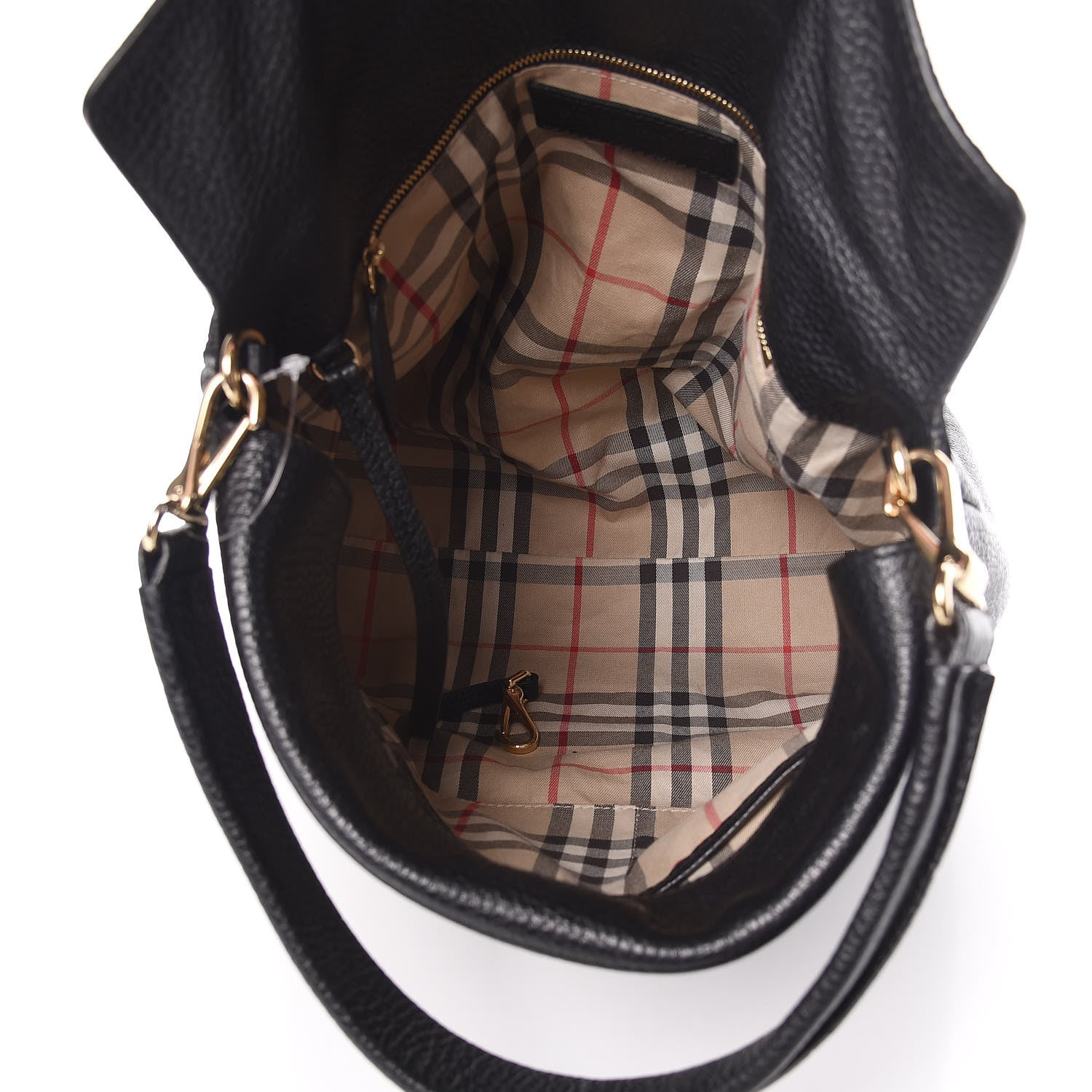 Burberry London Grainy Calfskin Medium Cale Hobo Black 5 of 13
