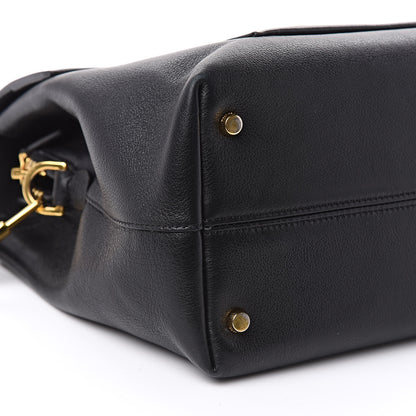 Tom Ford Calfskin Medium Leonica Padlock Satchel Bag Black 8 of 13