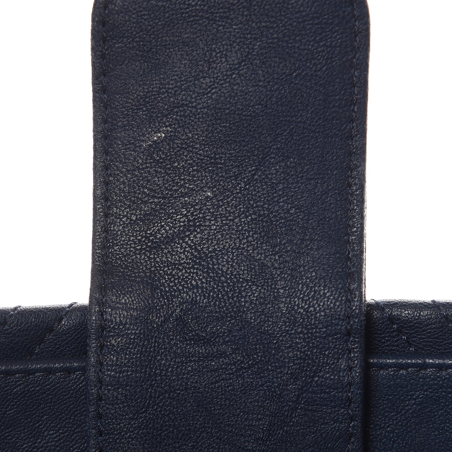 Chanel Wrinkled Lambskin Chevron Quilted Surpique Tote Navy Blue 13 of 13