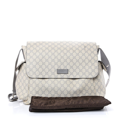 Gucci GG Plus Monogram Messenger Diaper Bag Ecru Grigio 2 of 13