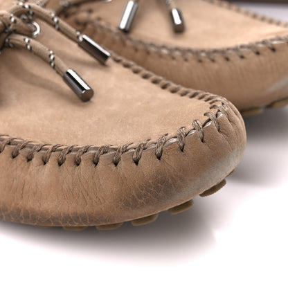 Louis Vuitton Suede Mens Arizona Car Shoe Moccasin Loafers 12 Taupe 10 of 11