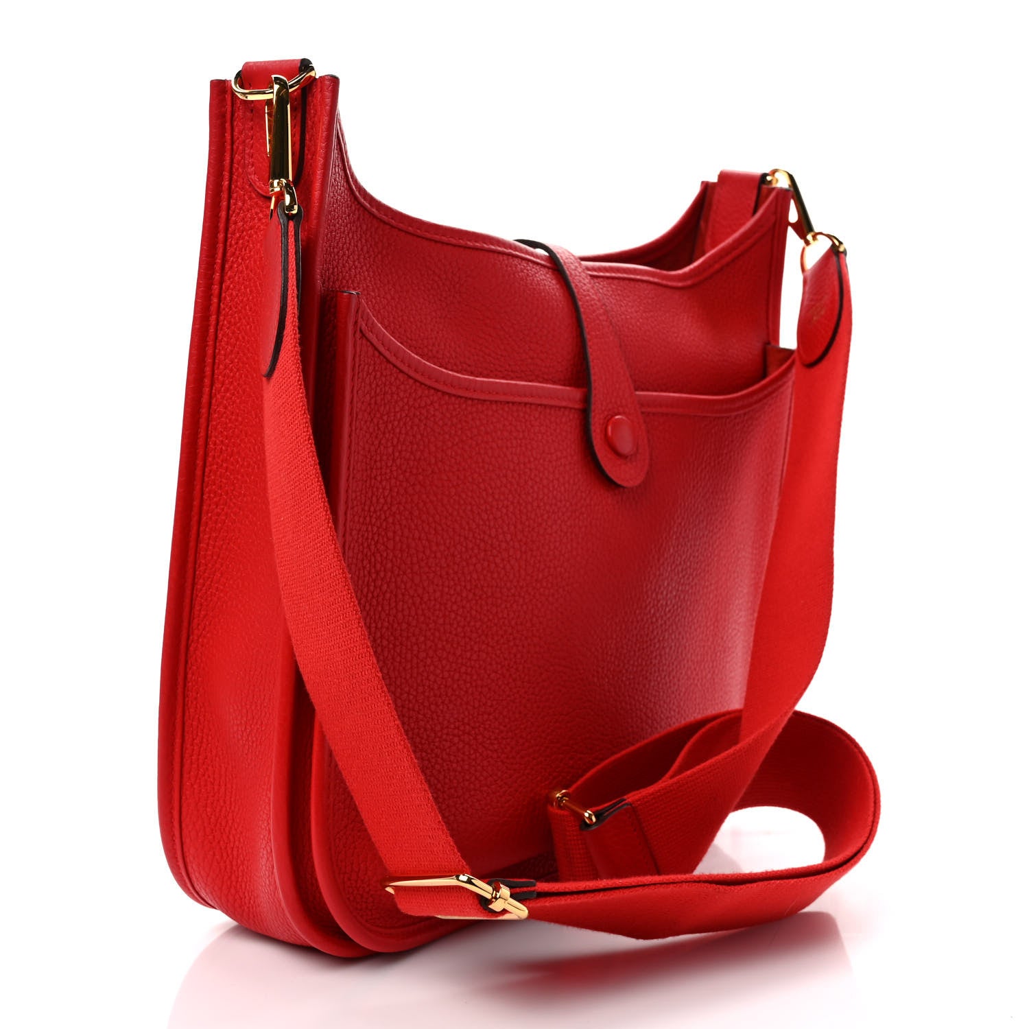 Hermes Taurillon Clemence Evelyne III PM Rouge De Coeur 3 of 8