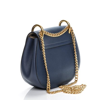 Chloe Grained Lambskin Drew Shoulder Bag Denim Blue 3 of 6