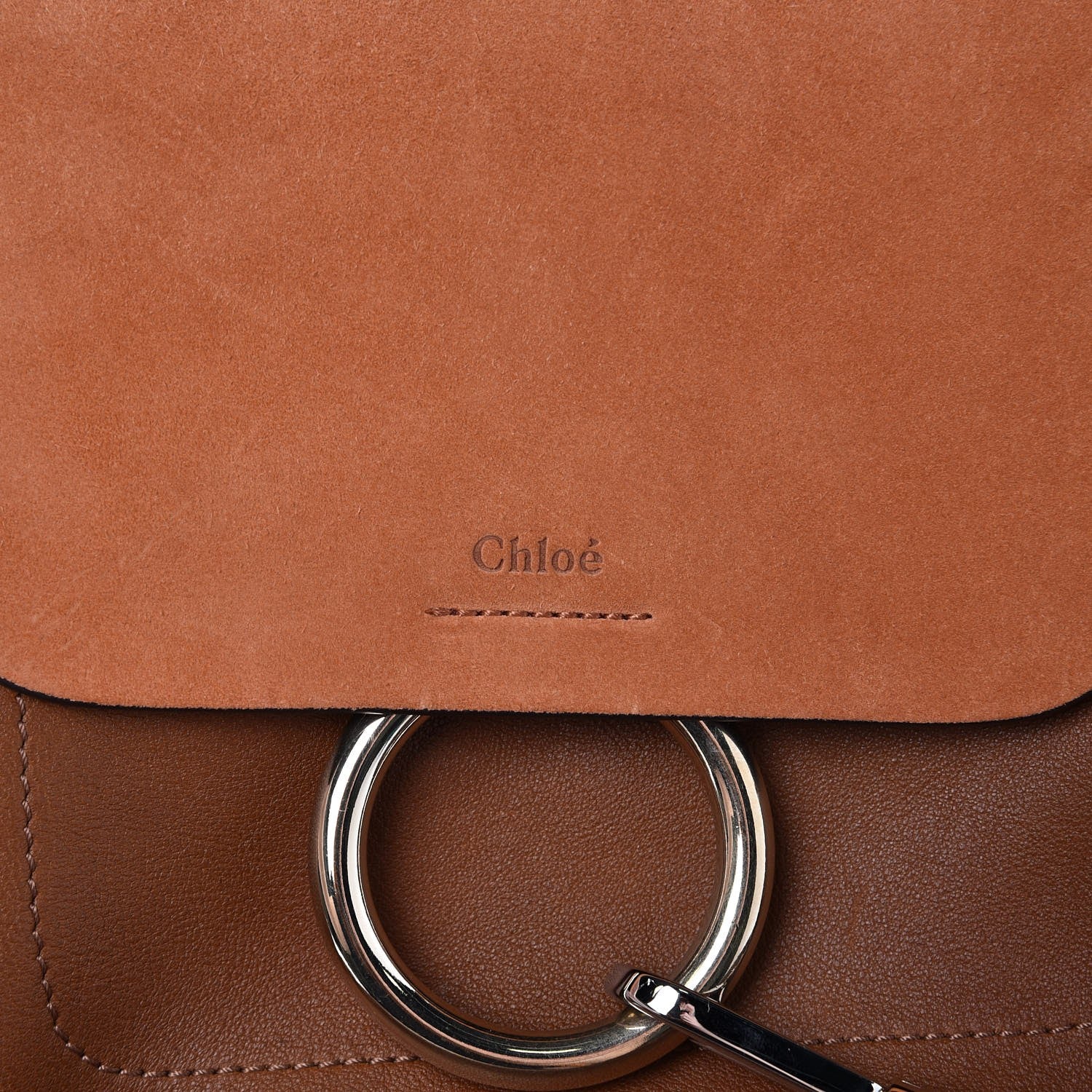 Chloe Suede Calfskin Medium Faye Backpack Tan 6 of 9