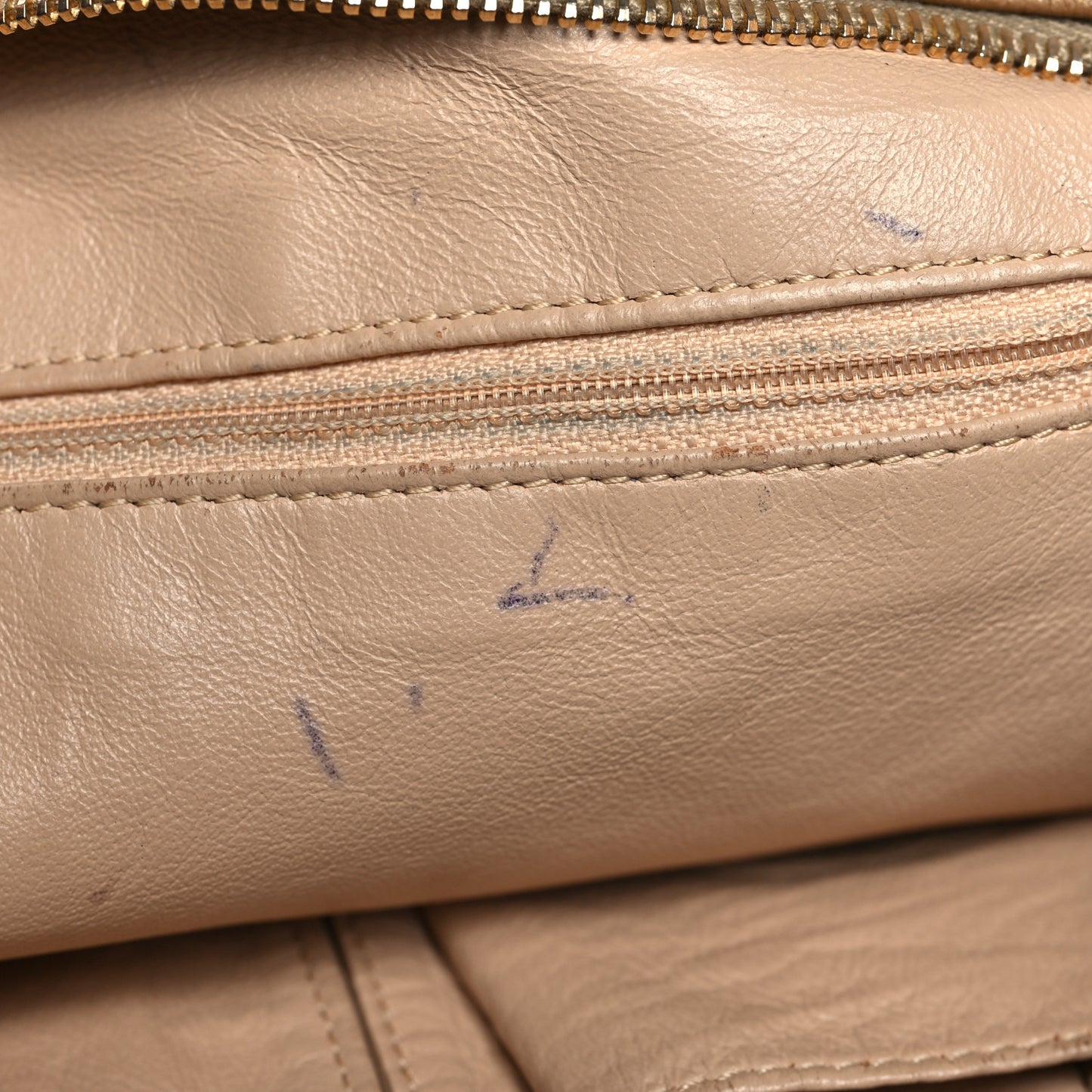 Metallic Calfskin Luxe Ligne Tote Gold
