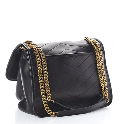 Saint Laurent Lambskin Matelasse Monogram Medium Niki Chain Satchel Black 3 of 10