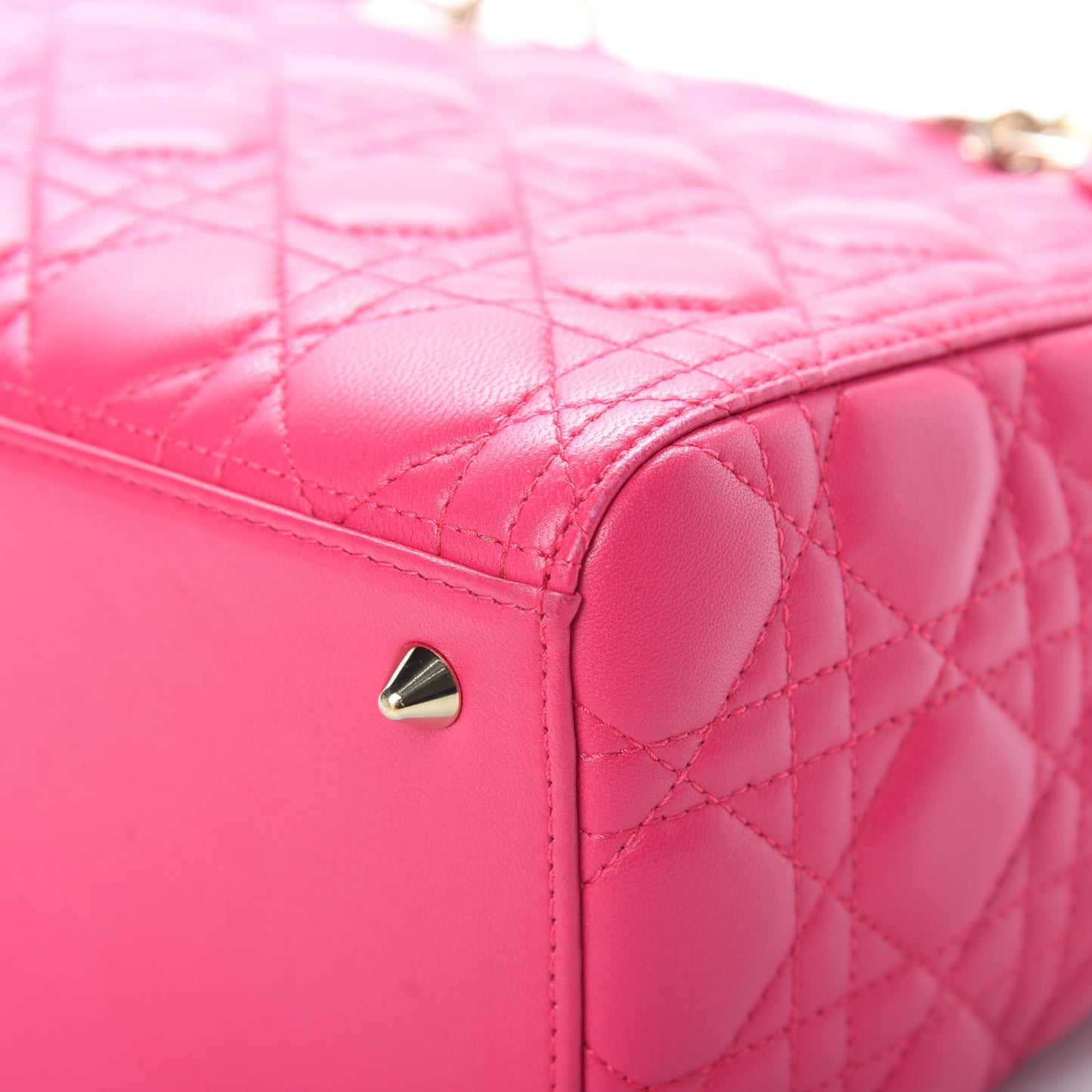Lambskin Cannage Medium Lady Dior Pink