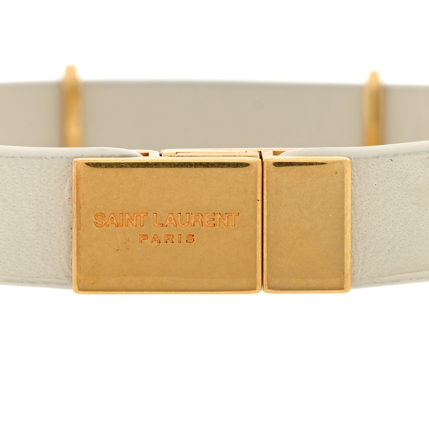 Saint Laurent Calfskin Monogram Bracelet M Black 4 of 5