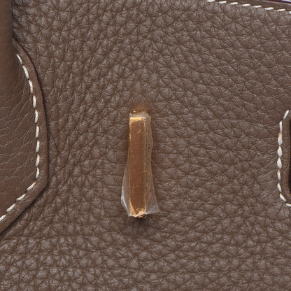 Hermes Taurillon Clemence Birkin 30 Etoupe 21 of 32