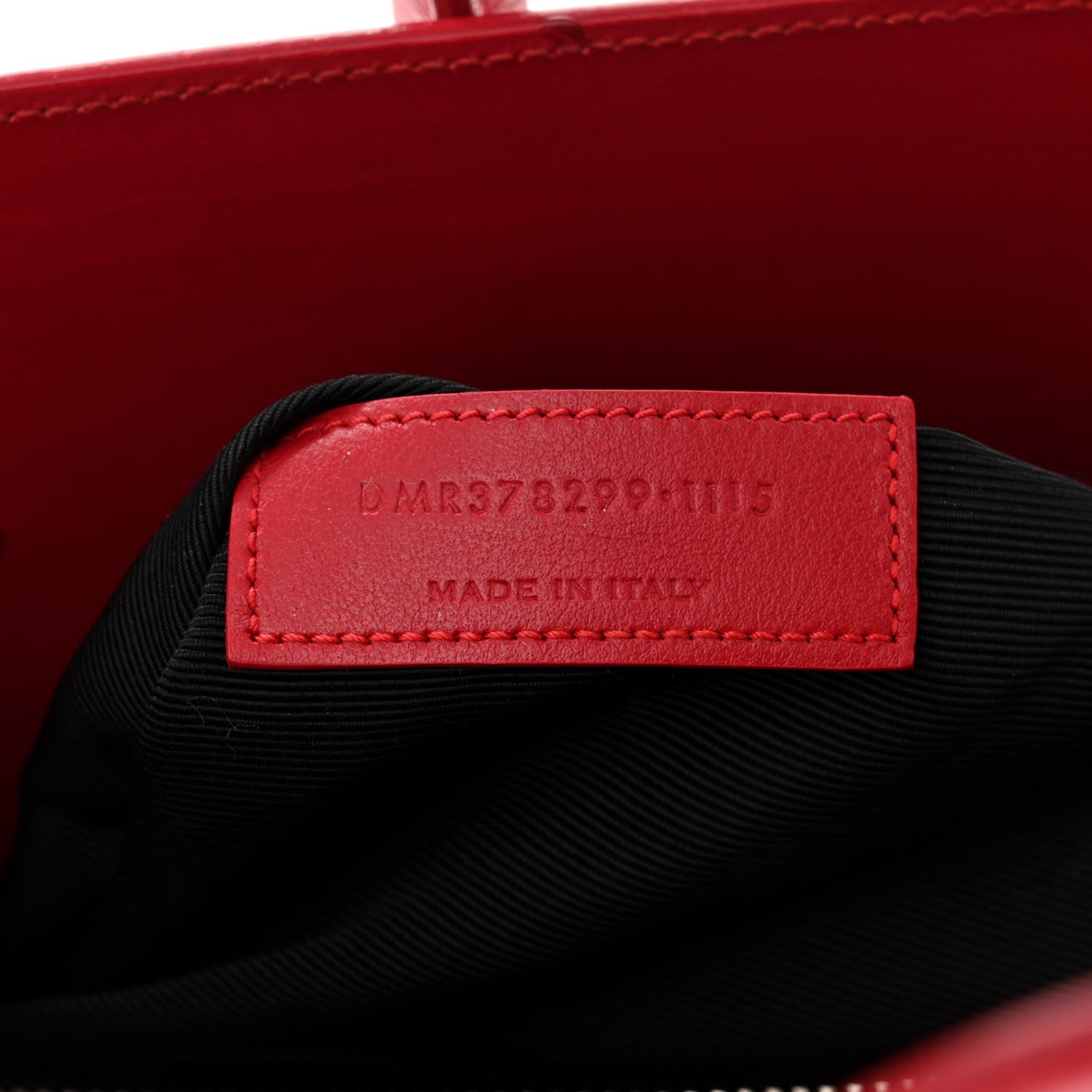 Saint Laurent Calfskin Crocodile Embossed Small Sac de Jour Eros Red 7 of 12