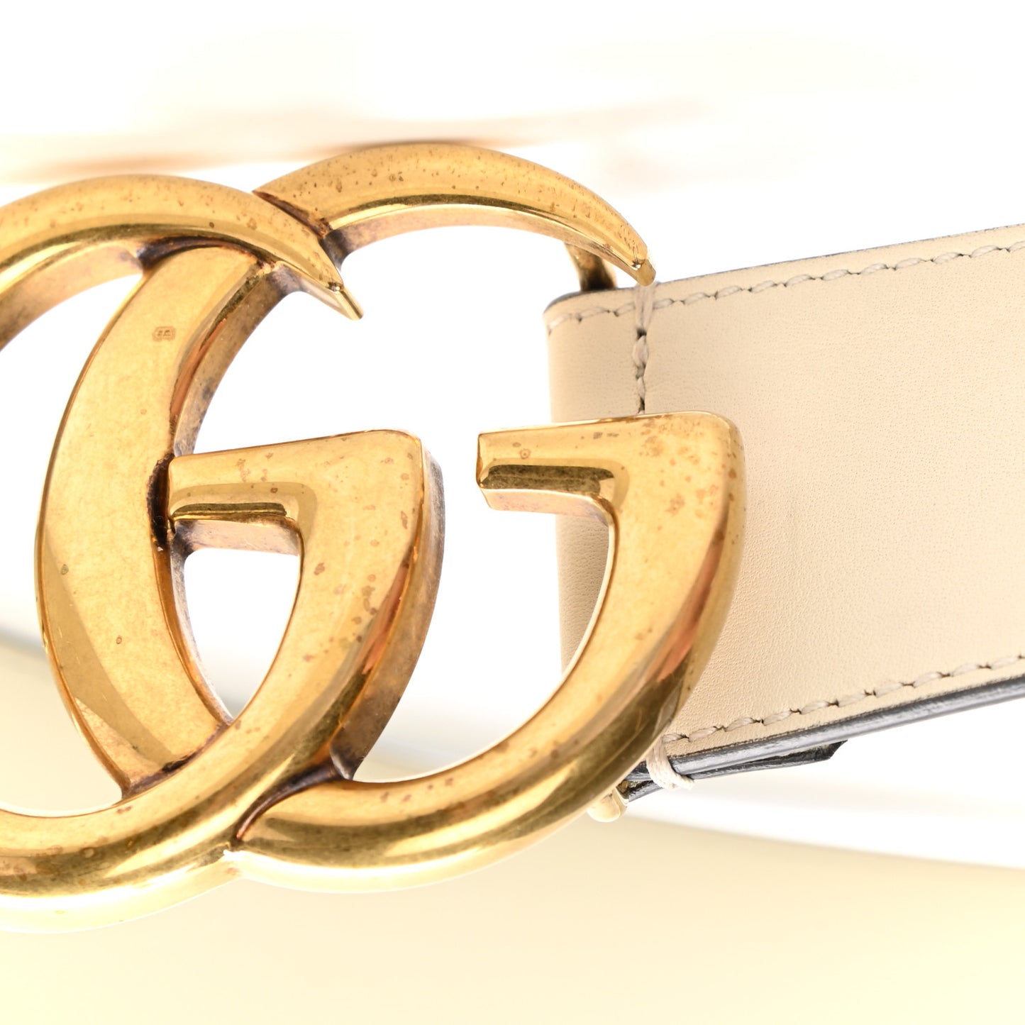Calfskin Double G 40mm Belt 75 30 Mystic White