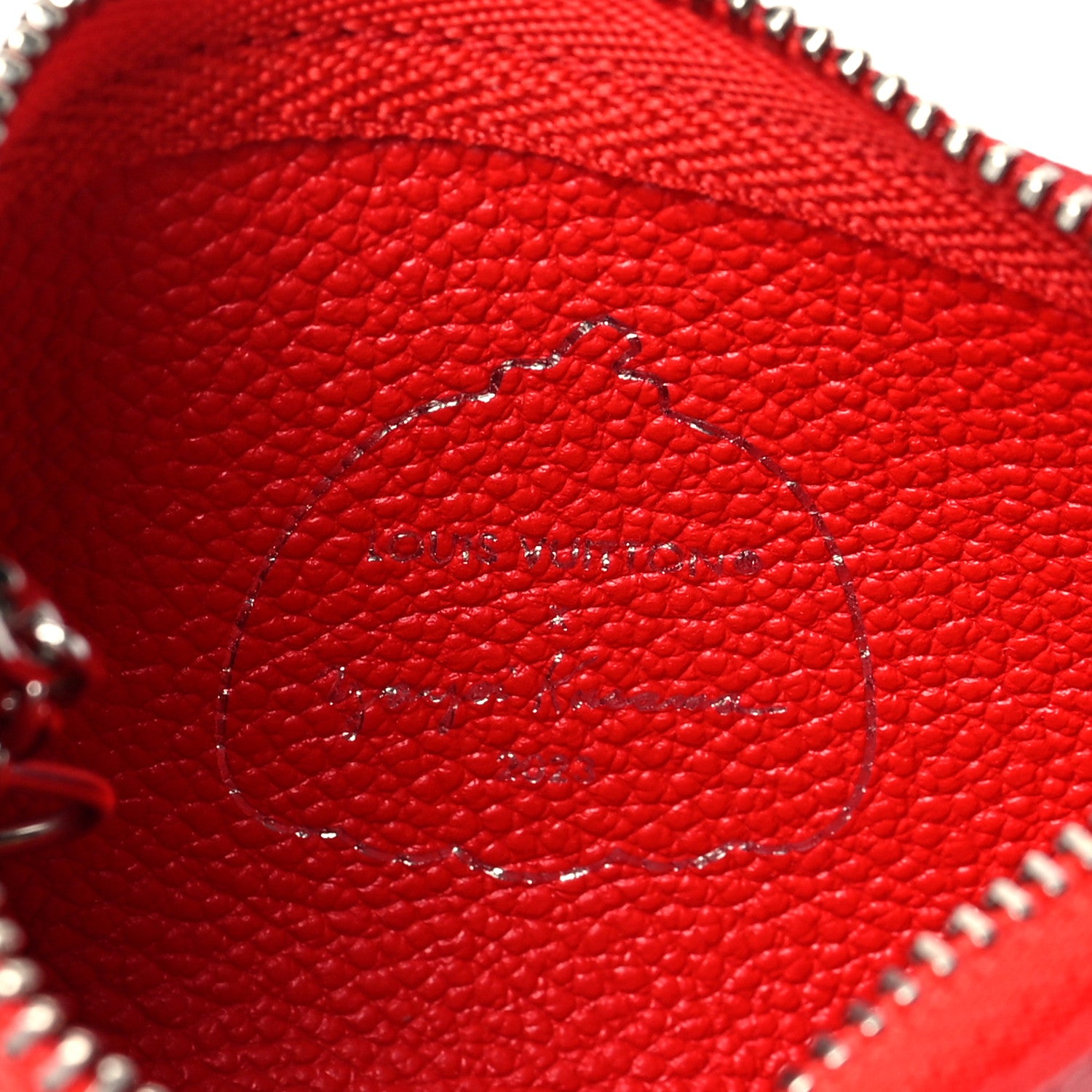 Louis Vuitton LV X YK Empreinte Infinity Dots Key Pouch Red White 11 of 14