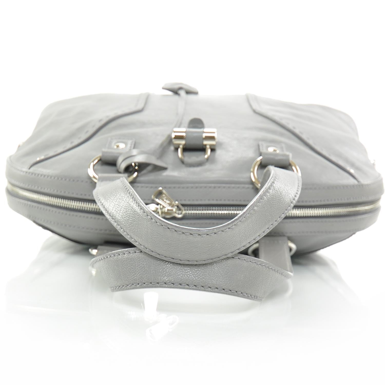 Saint Laurent Leather Oversized Muse Grey 5 of 9