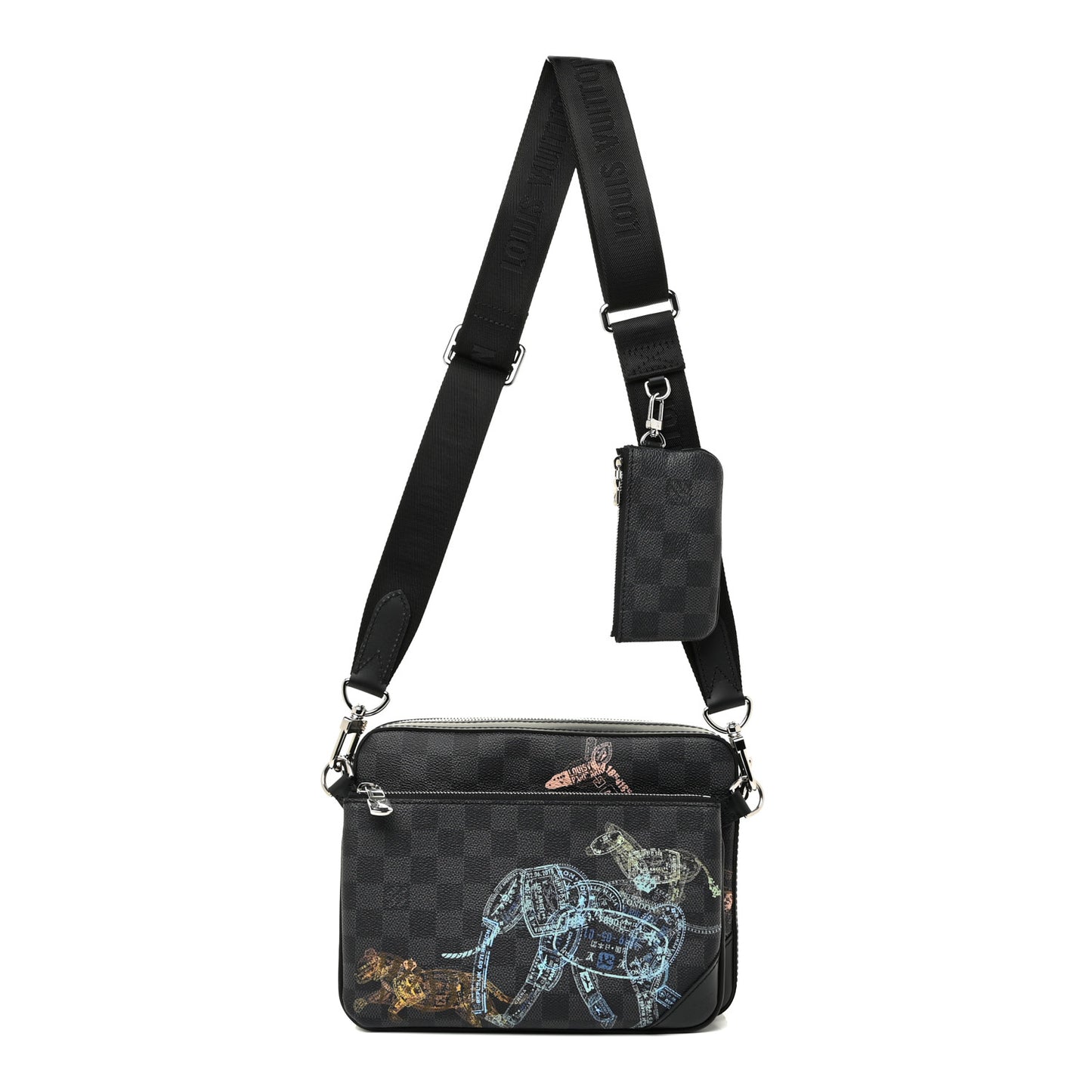 Damier Graphite Wild Animals Trio Messenger