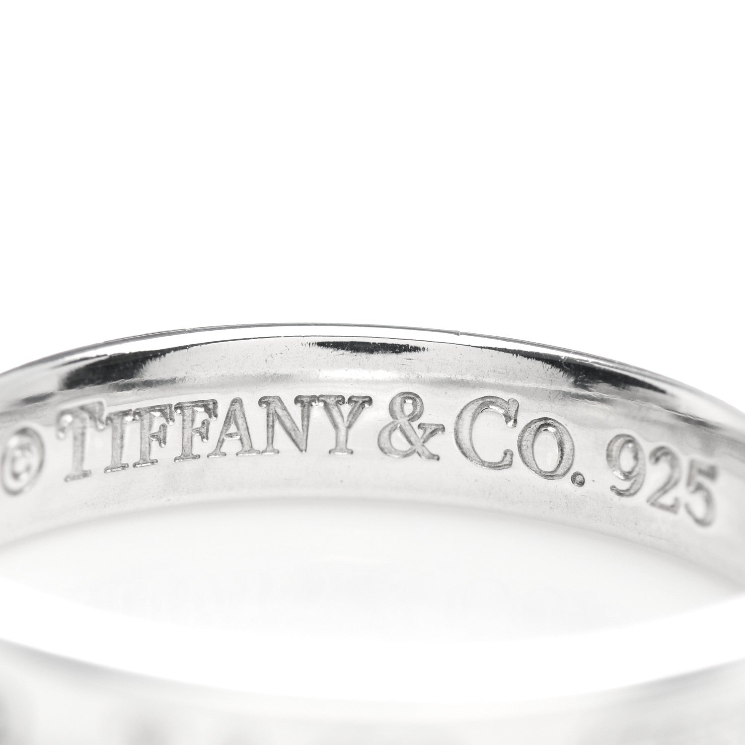 Tiffany Sterling Silver Narrow 1837 Band Ring 58 8.25 4 of 4