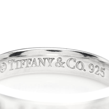 Tiffany Sterling Silver Narrow 1837 Band Ring 58 8.25 4 of 4