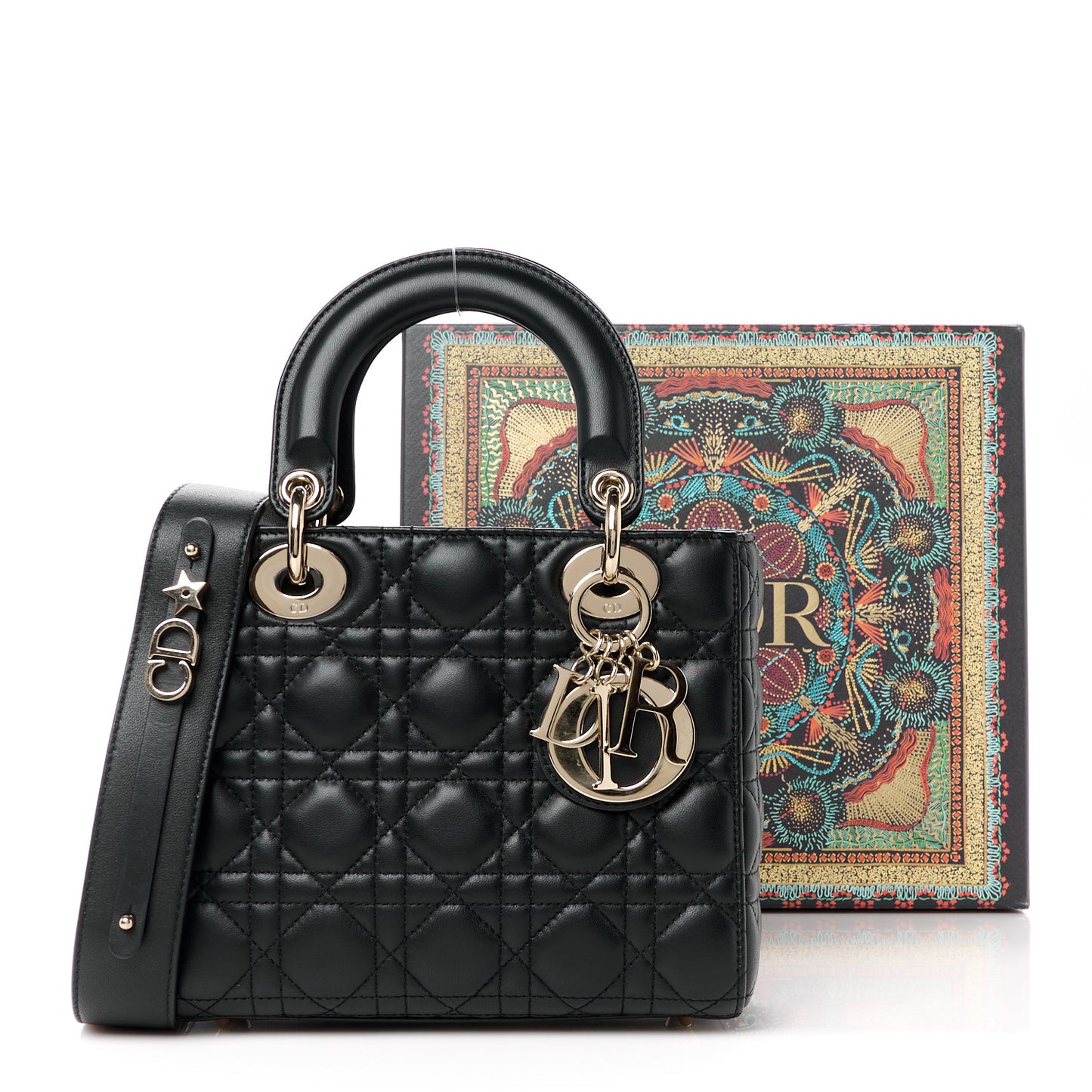 Lambskin Cannage Small My ABCDior Lady Dior Black