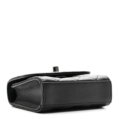 Chanel Lambskin Quilted Mini Trendy CC Clutch With Chain So Black 4 of 11