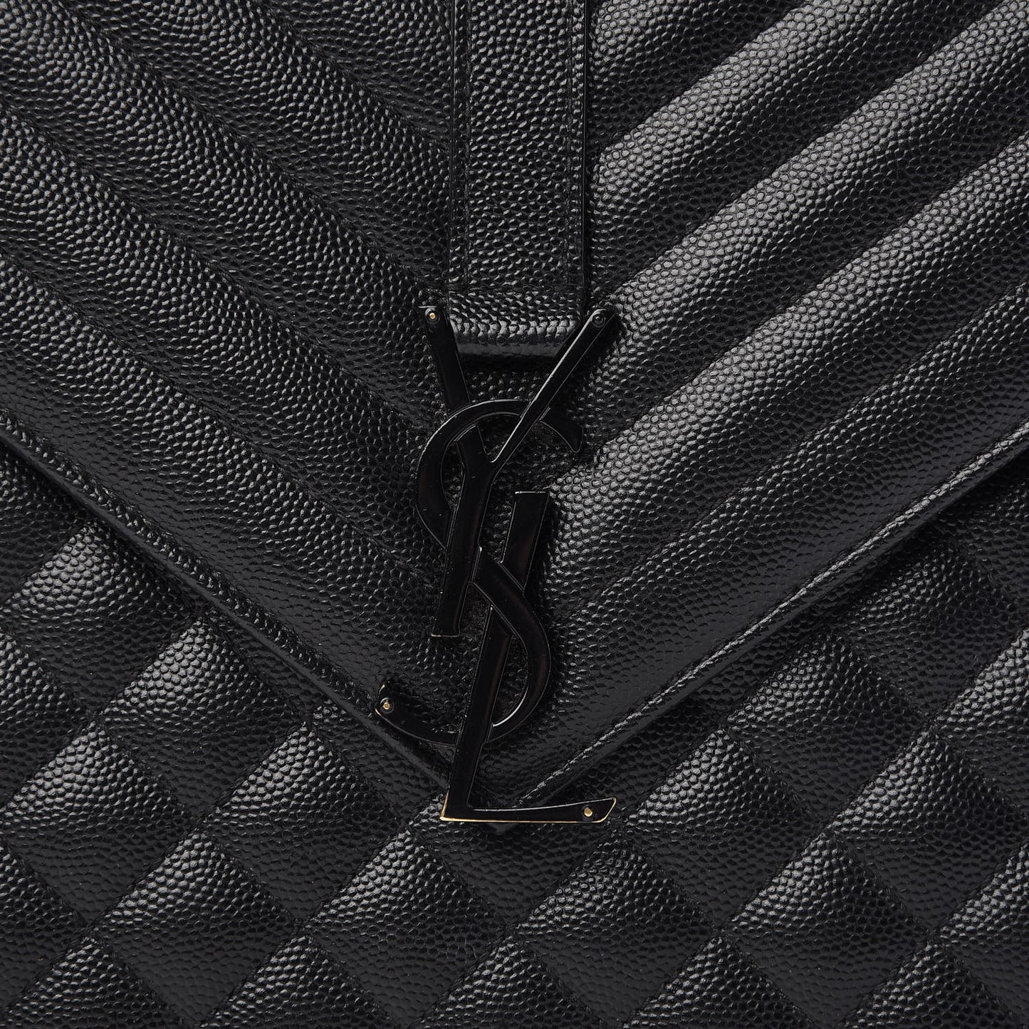 Grain De Poudre Large Tri-Quilt Monogram Satchel Black