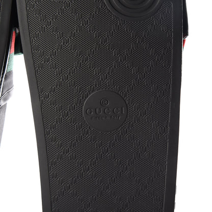 Gucci Satin Web Bow Slide Sandals 41 Black 6 of 9