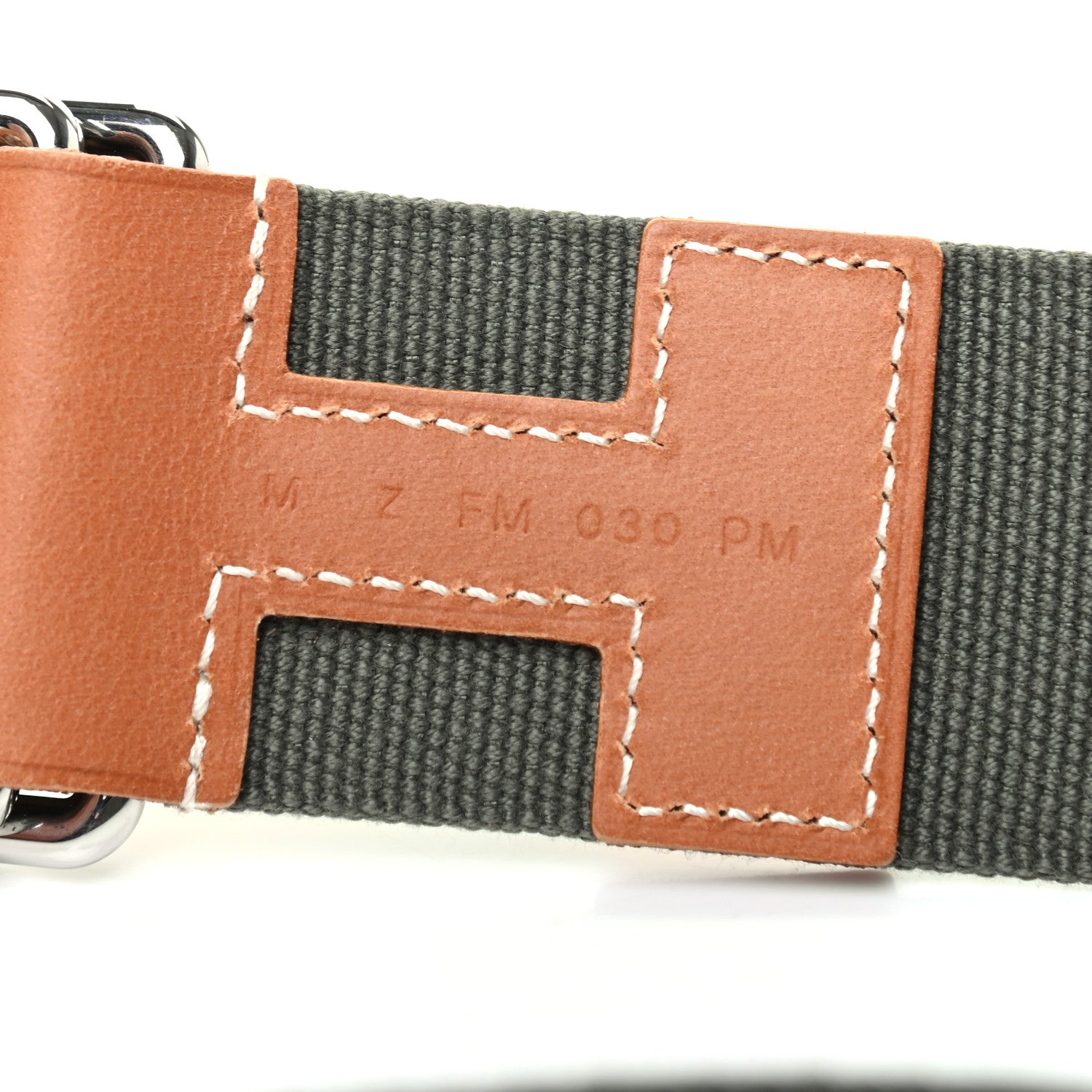 Hermes Natural Bridle Canvas Nomade 40 Belt M 4 of 4