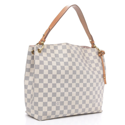 Louis Vuitton Damier Azur Graceful PM Rose Ballerine 3 of 16