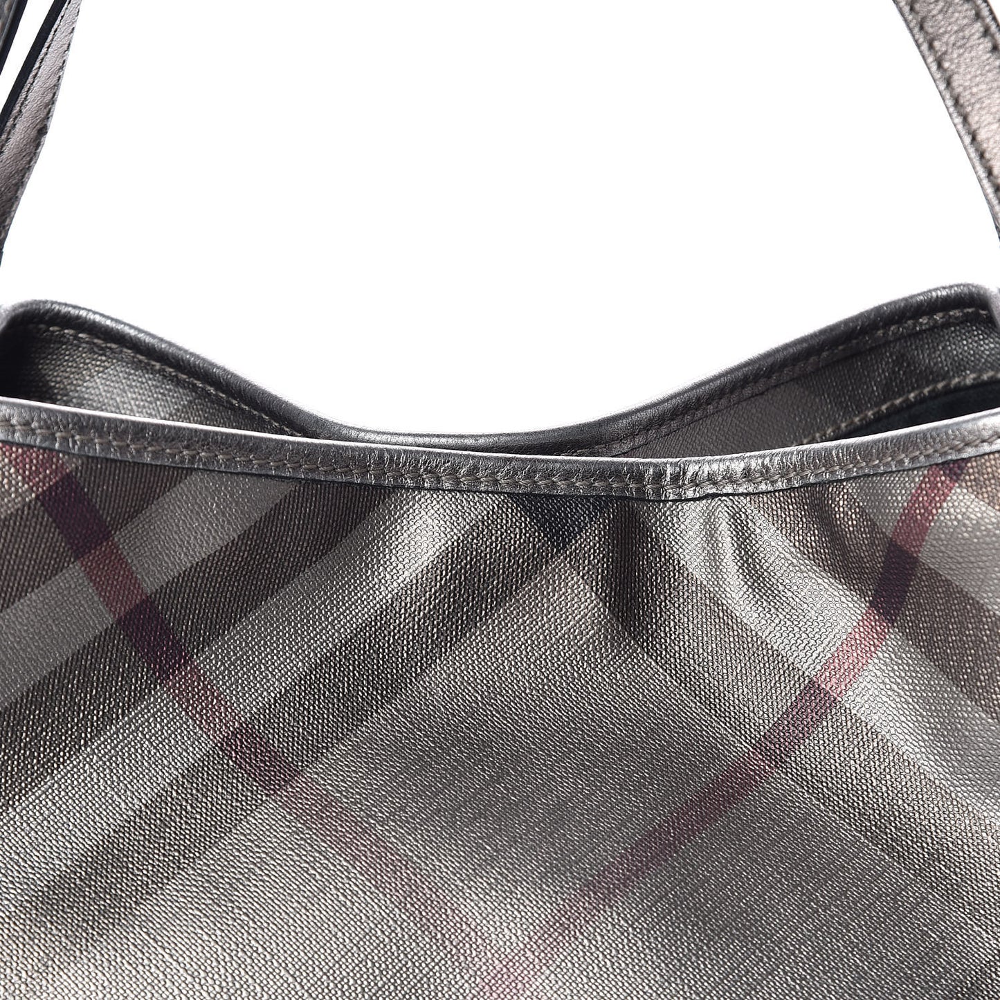 Metallic Nova Check Small Canterbury Tote Silver