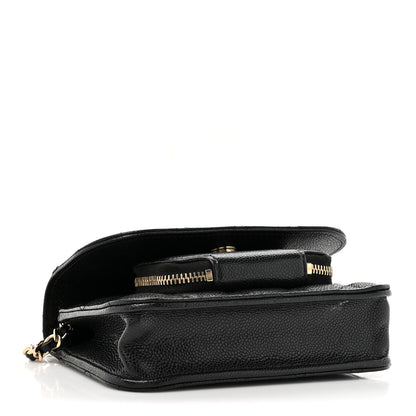 Chanel Caviar Quilted Business Affinity Clutch With Chain Black 4 of 12
