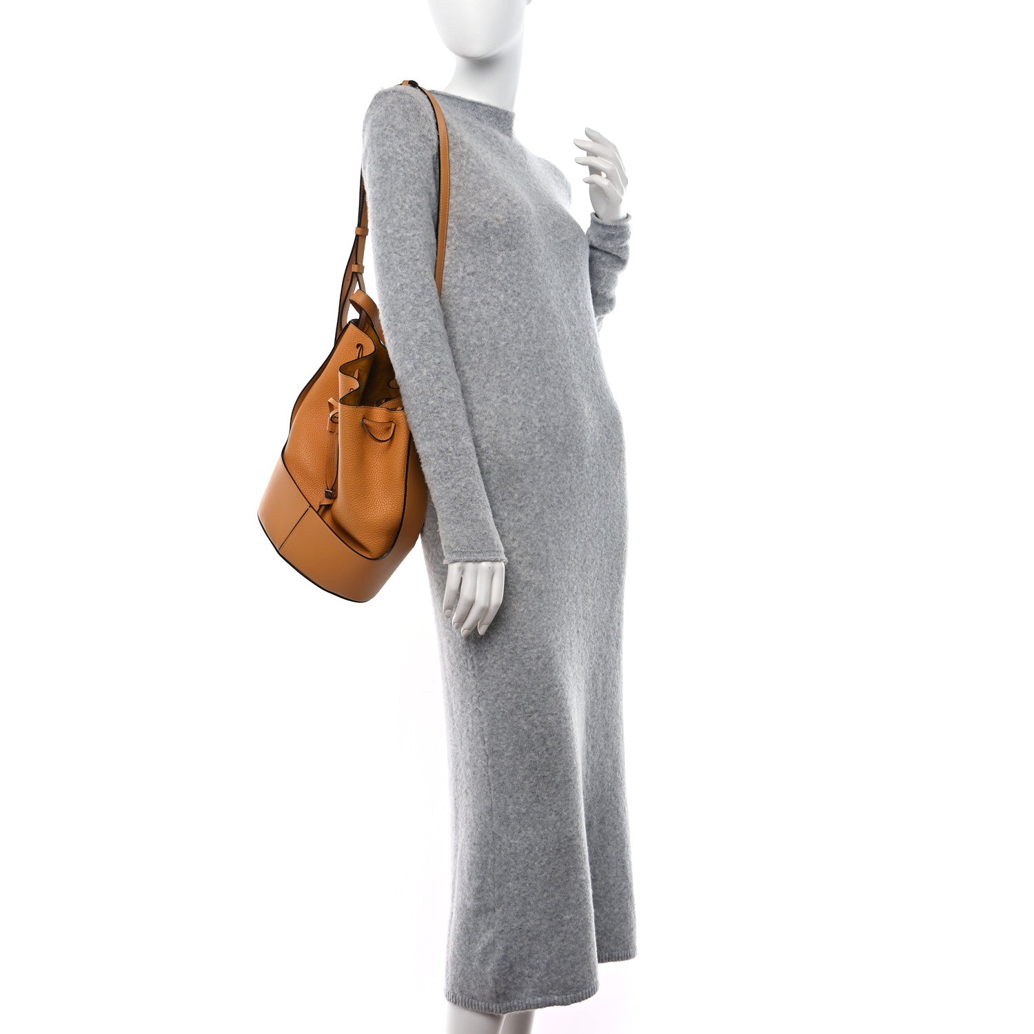 Loewe Grained Calfskin Medium Balloon Bag Saffron Yellow 2 of 11